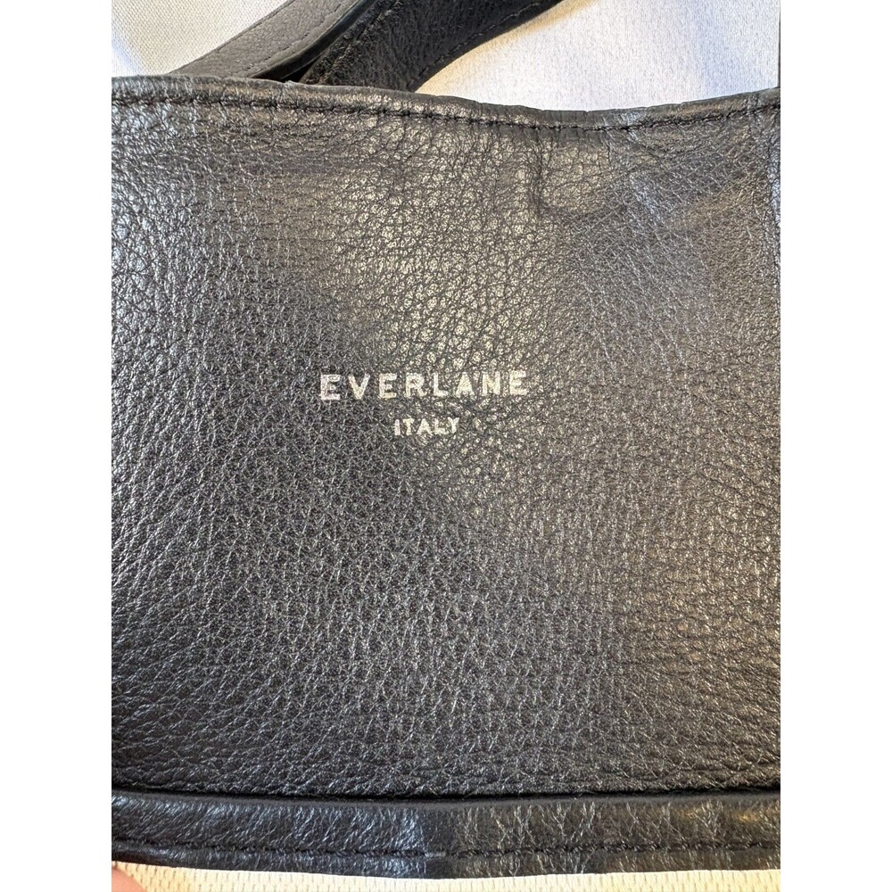 Everlane Petra Market Shoulder Tote Bag - Black Italian Leather - Picture 2 of 10